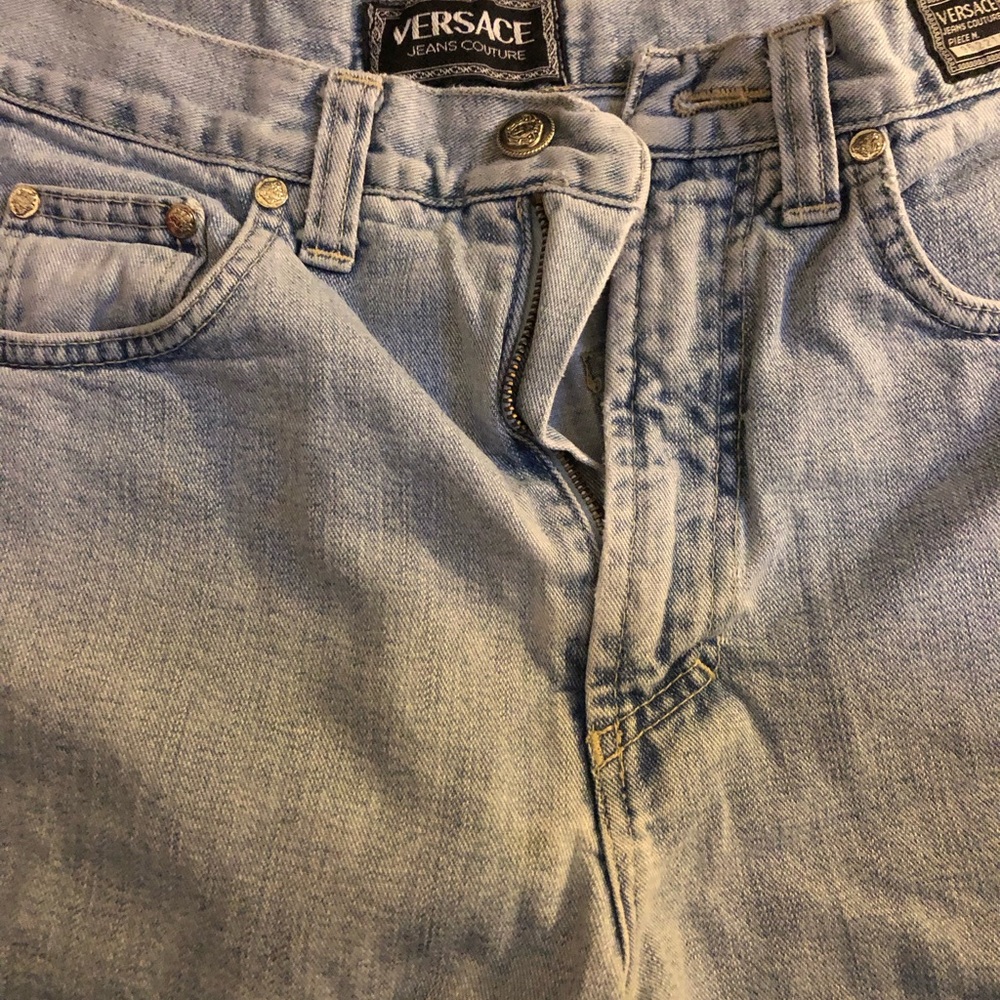Versace Jeans Collection womens Light Wash Blue Relaxed Denim Jeans